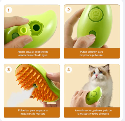 CEPILLO DE VAPOR PARA MASCOTAS 🐱🐶 | ENVÍO GRATIS